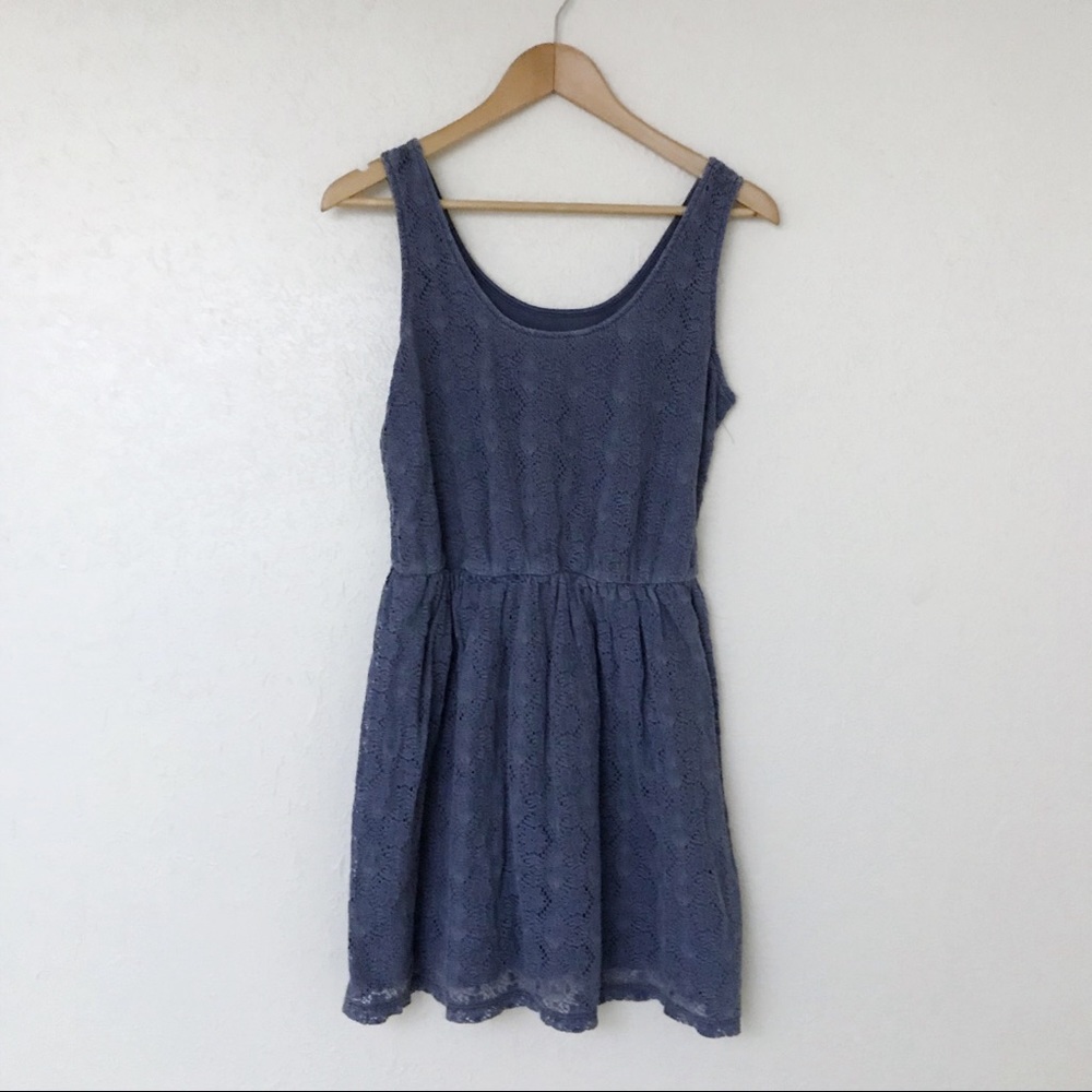 Mossimo; Lace Dress Blue Overdye